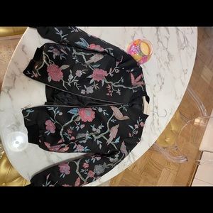 Embroidered misguided bomber